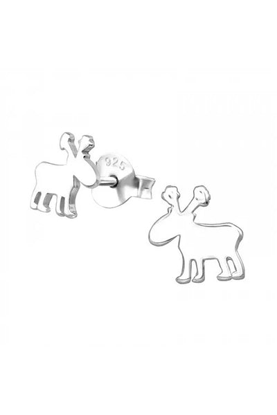 Sterling Silver Moose Ear Studs - SS