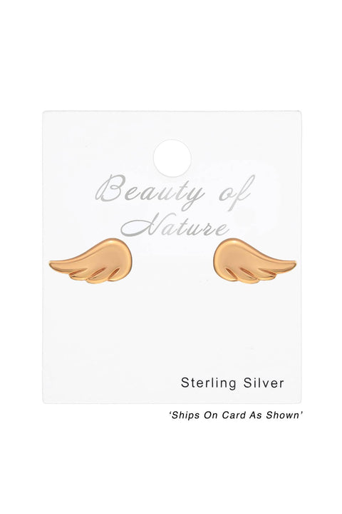 Sterling Silver Wing Ear Studs - RG