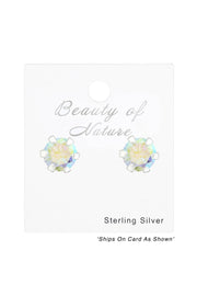 Sterling Silver Round 4mm Ear Studs With Cubic Zirconia - SS