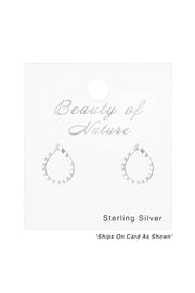 Sterling Silver Pear Ear Studs - SS