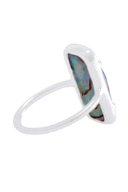 Abalone Quartz Rectangle Ring - SF