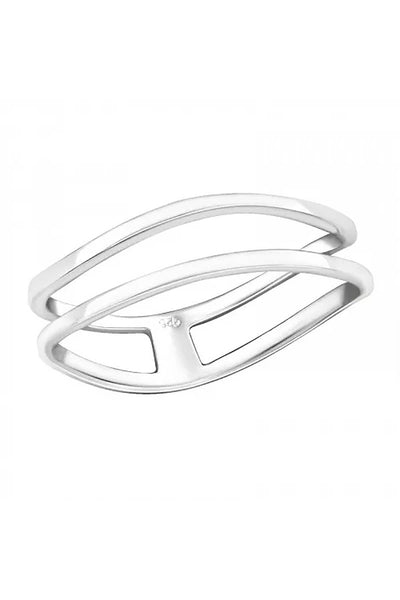 Sterling Silver Open Wave Ring - SS