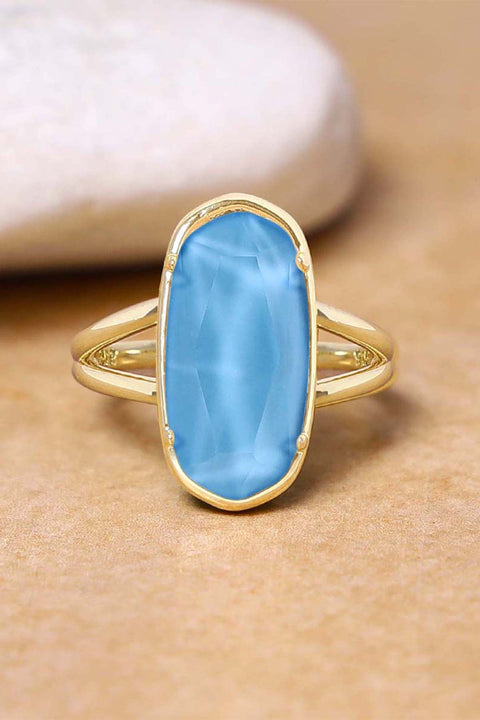 Turquoise Quartz Doublet Casey Ring - GF