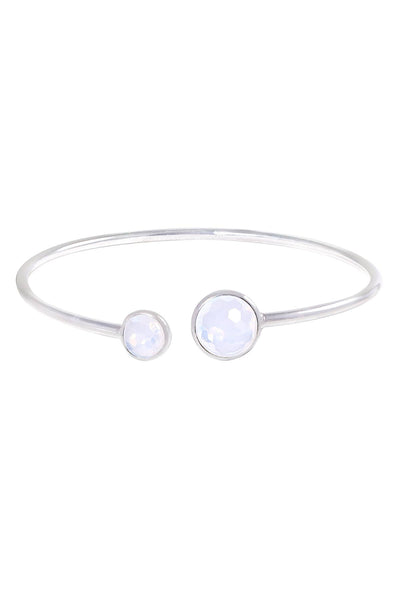 Moonstone Crystal Orbit Cuff Bracelet - SF