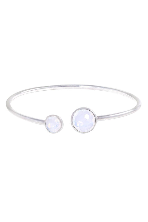 Moonstone Crystal Orbit Cuff Bracelet - SF