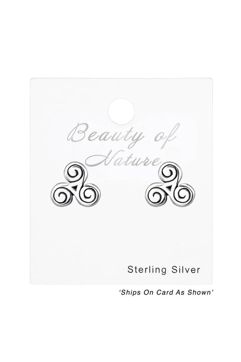 Sterling Silver Celtic Ear Studs - SS