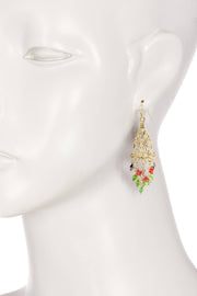 Mixed Austrian Crystal Filigree Christmas Earrings - GF