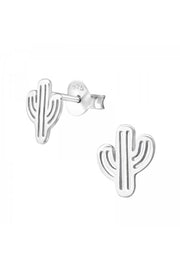 Sterling Silver Cactus Ear Studs - SS