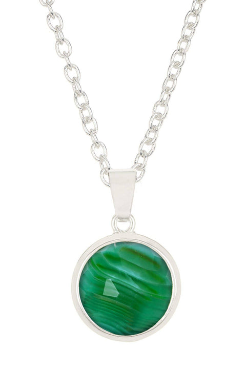Green Lace Agate Necklace - SF