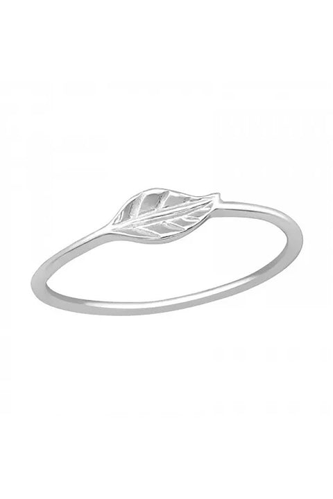 Sterling Silver Petite Leaf Ring - SS