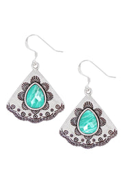 Amazonite Vintage Fan Earrings - SF