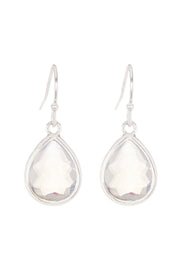 Moonstone Crystal Teardrop Earrings - SF