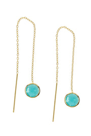 Amazonite Crystal Threader Earrings - GF