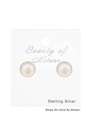 Synthetic Pearl 8mm Ear Studs - SS