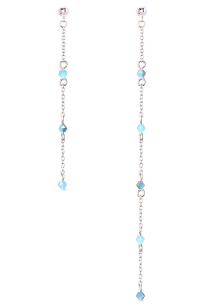 Blue Austrian Crystal Drop Earrings - SF