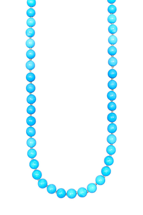 Turquoise & Silver Plated Encino Necklace - SF