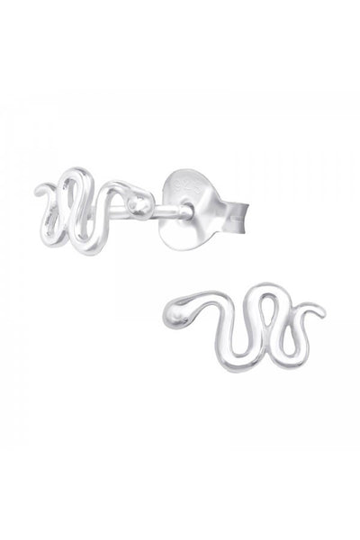 Sterling Silver Snake Ear Studs - SS