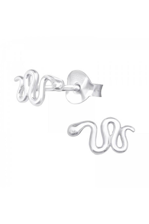 Sterling Silver Snake Ear Studs - SS