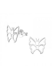 Sterling Silver Butterfly Ear Studs - SS