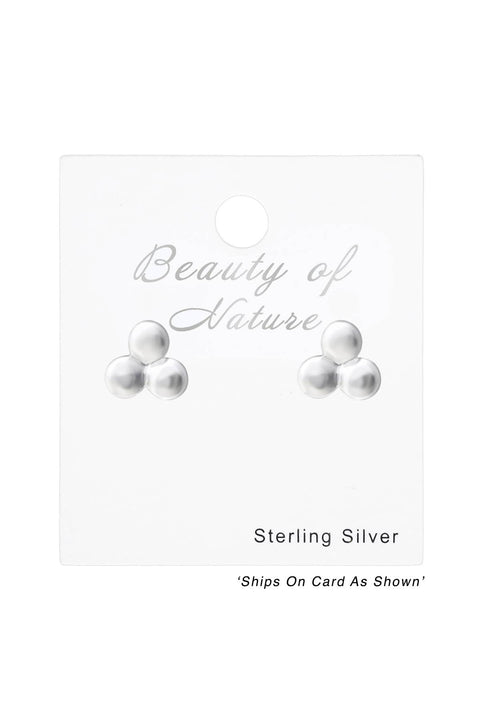 Sterling Silver Geometric Ear Studs - SS