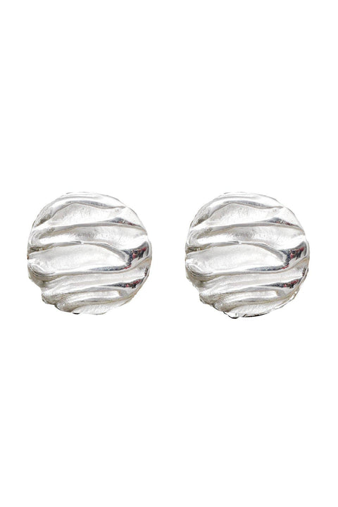 Round Wave Post Earrings - SF