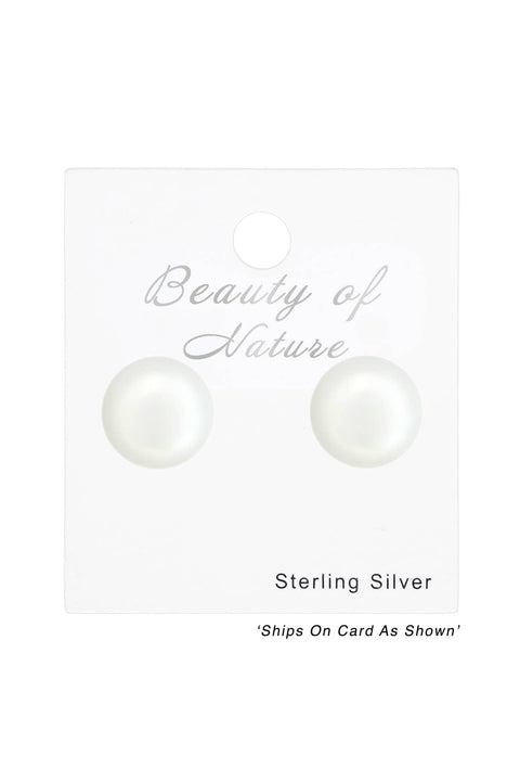 Synthetic Pearl 6mm Ear Studs - SS