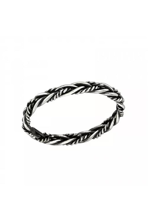 Sterling Silver Braided Rope Ring - SS