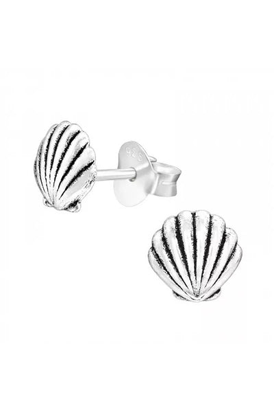 Sterling Silver Shell Ear Studs - SS