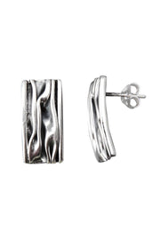 Textured Huggie Post Earrings - SF