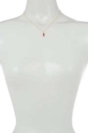 Raspberry Crystal Charm Necklace - GF