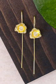 Rose Threader Earrings - GF