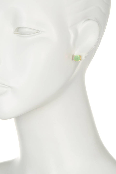 Green Aventurine 8mm 4 Prong Post Earrings - GF