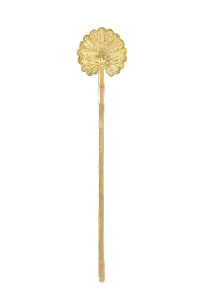 Lotus Leaf Hair Stick In Natural Brass - BR