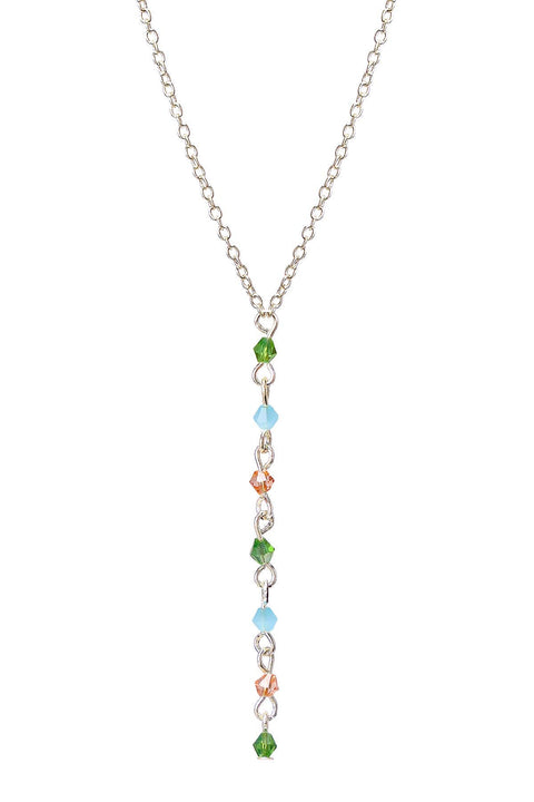 Mixed Austrian Crystal Y Necklace - SF