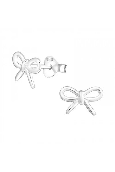 Sterling Silver Bow Ear Studs - SS
