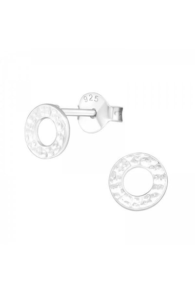 Sterling Silver Circle Ear Studs - SS