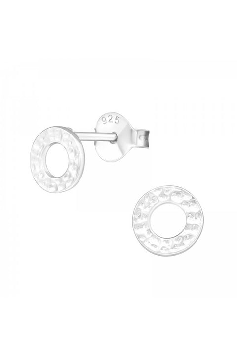 Sterling Silver Circle Ear Studs - SS