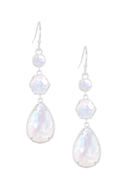 Mother Of Pearl Statement Earrings - SF