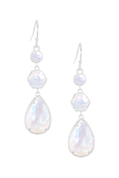 Mother Of Pearl Statement Earrings - SF