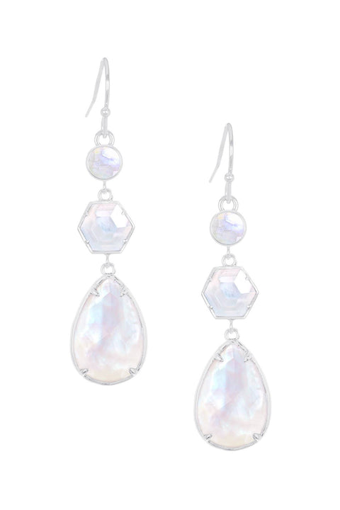 Mother Of Pearl Statement Earrings - SF