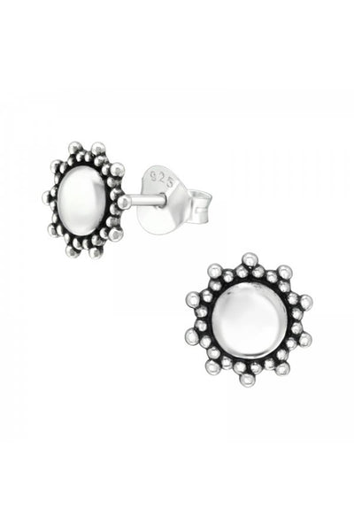 Sterling Silver Sun Ear Studs - SS