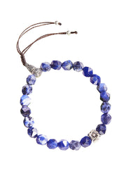 Lapis Mala Beads Adjustable Bracelet - SF
