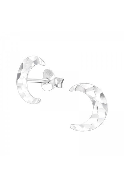 Sterling Silver Moon Ear Studs - SS