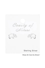 Sterling Silver Bear Ear Studs - SS