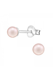 Synthetic Pearl 4mm Ear Studs - SS