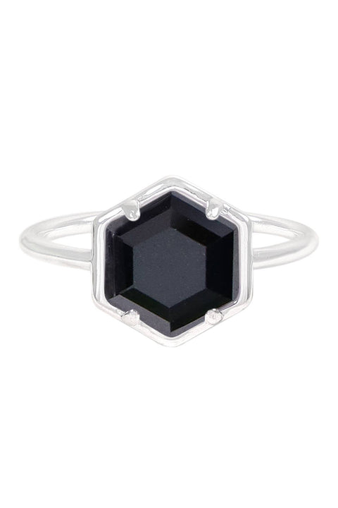 Hematite Hexagon Ring - SF