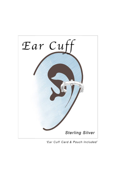 Sterling Silver Patterned Ear Cuff - SS