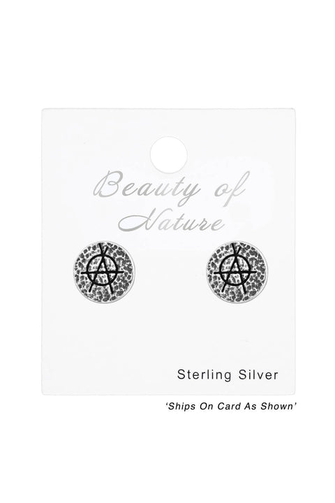 Sterling Silver Anarchy Ear Studs - SS