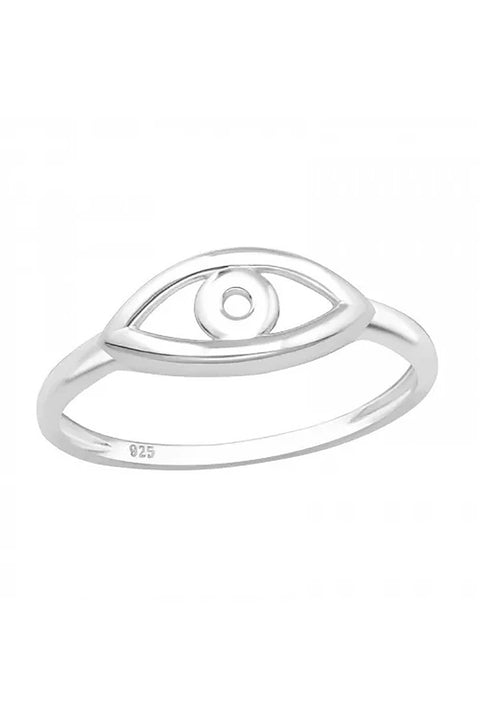 Sterling Silver Evil Eye Ring - SS