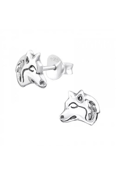 Sterling Silver Wolf Ear Studs - SS